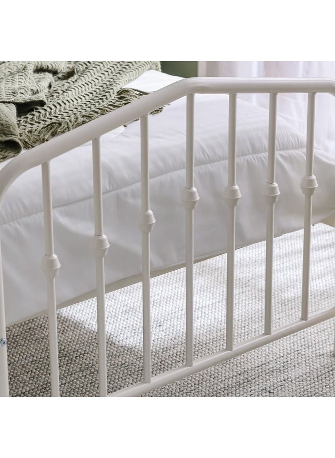 DANUBE HOME سرير معدني توأم بيللا أبيكس 120x200 | تصميم حديث سرير مفرد للأطفال - أبيض - Image 3