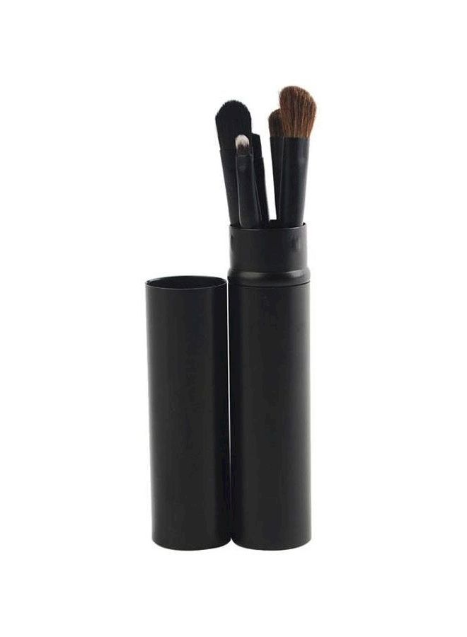 Loquat 5-Piece Portable Eyebrow Brush Cosmetic Tool Black - Image 1