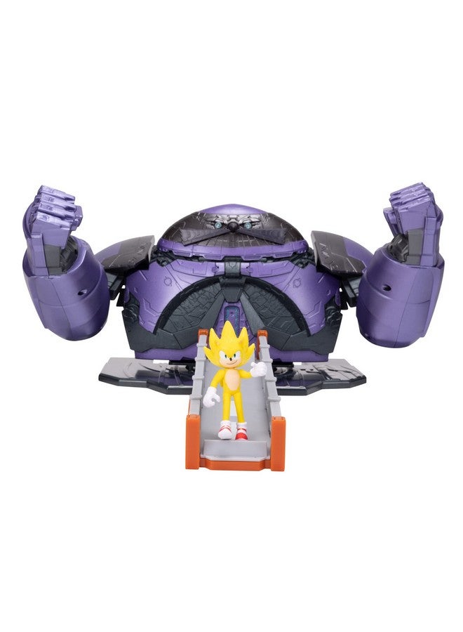 Sonic The Hedgehog سونيك القنفذ 2 فيلم بيضة عملاقة إيغمان مع شخصية أكشن سوبر سونيك 2.5 بوصة مجموعة معركة للعب - Image 1