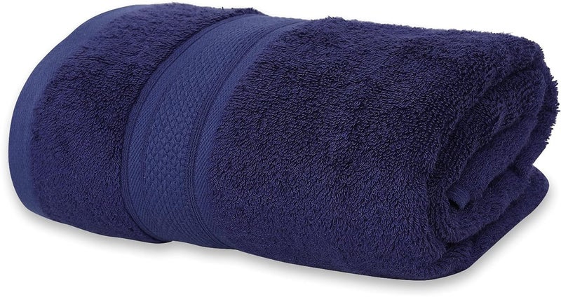 Eddika Super Soft and Highly Absorbent Bamboo Bath Towel for Men & Women Large Size 575 GSM (75 X 140 cm) (Dark Blue) - Image 4