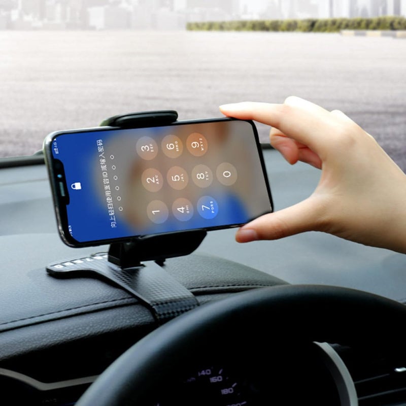 Universal Car Phone Mount Dashboard Holder with Parking Card Slot for Navigation - Image 5