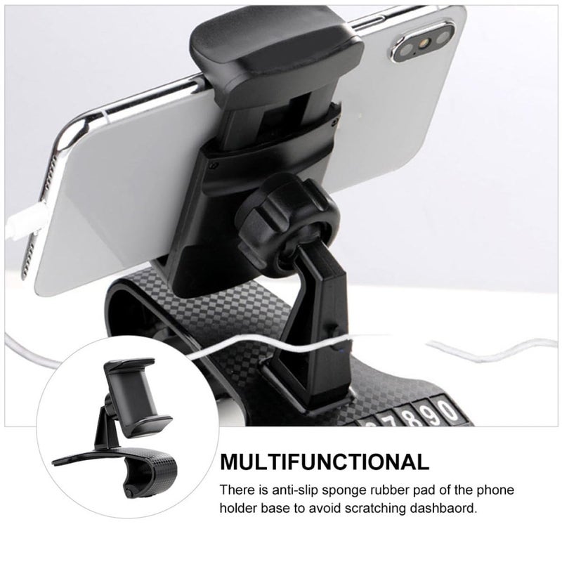 Universal Car Phone Mount Dashboard Holder with Parking Card Slot for Navigation - Image 4