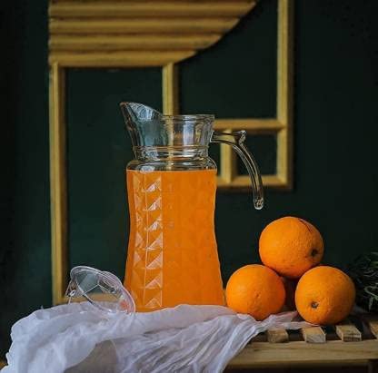 ROSEFINCH ROSEFINCH 1.7 Liter Glass Water Pitcher with Lid and Handle,Juice Pitcher,Cold Water Pitcher,Heat Resistant Glass Carafe Pitcher with Lid for Tea,Juice,Milk, Cold or Hot Beverages - 1 pcs.  - Image 2