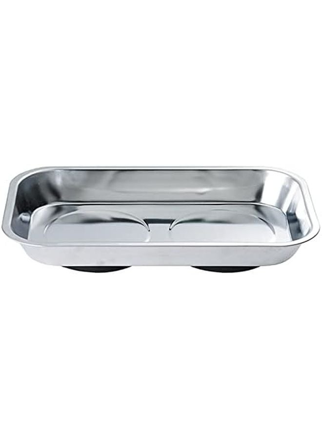 Stainless Steel Rectangle Magnet Tray For Garage Office Home Use Wear Resistant - Image 4
