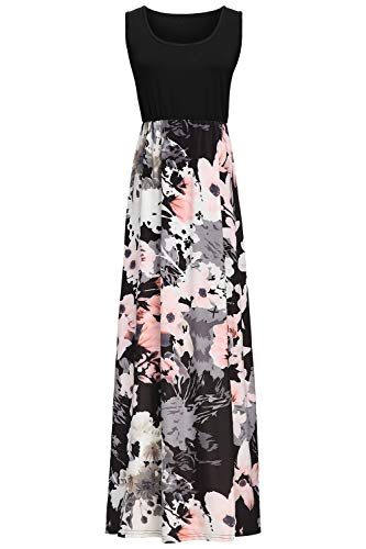 Lacavocor Womens Summer Maxi Dress Tank Top Sleeveless Long Dresses, Medium, A7 - Image 4