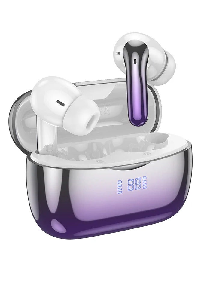 هوكو سماعات أذن EQ16 Shine اللاسلكية بتقنية إلغاء الضوضاء ANC+ENC بتقنية البلوتوث (أرجوانية) - Image 1