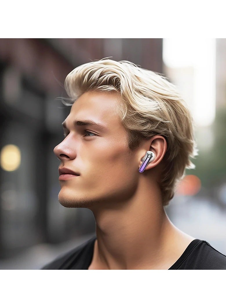 هوكو سماعات أذن EQ16 Shine اللاسلكية بتقنية إلغاء الضوضاء ANC+ENC بتقنية البلوتوث (أرجوانية) - Image 5