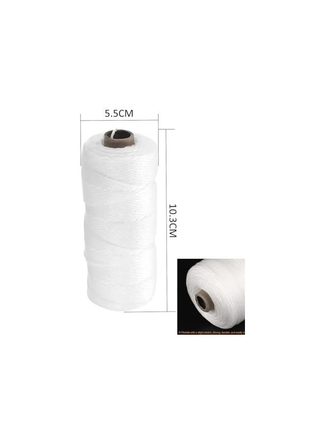 The Bros Twisted Mason Line Nylon Twine String Cord 200 Gram 1.mm Dia For Netting, Landscaping, Home Improvement, Diy Projects, Crafting, Masonry, Gardening (WHITE)  - Image 3