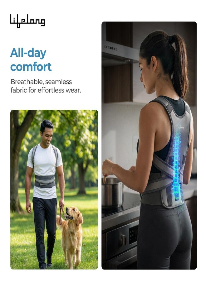 Lifelong Cross Posture Corrector Belt | Universal Shoulder & Back Support Belt | Daily Ortho Posture Correction for Adults | Spine Straightening Brace for Back Pain | SUpport Belt for Men & Women - Image 2
