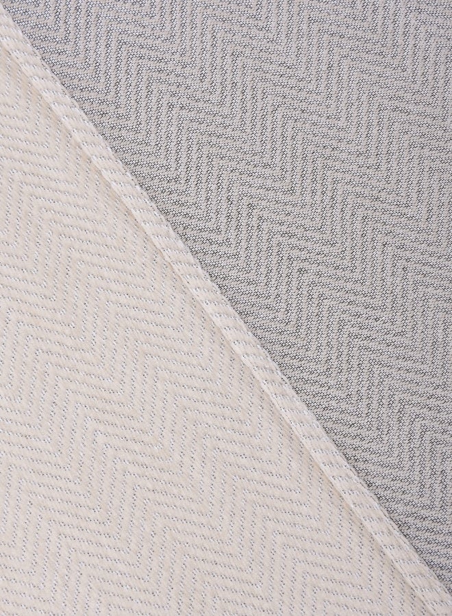 ايست من نون غطاء أريكة شنيلي، غطاء قابل للانزلاق، يناسب 1 و 2 مقعد، لون موحد، حجم 130x180 سم - كريمي - Image 2