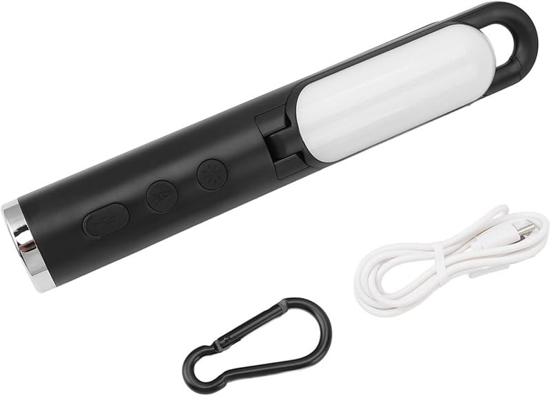 Black Folding Camping Lantern LED Flashlight 1500 Lumen Portable with 1200mAh Battery for Tent Hiking Outdoor - Image 2