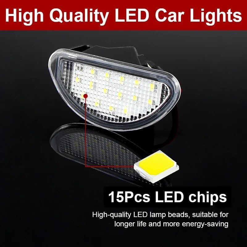 QASULER 2pcs LED License Plate Light for Toyota Aygo MK I - Image 3