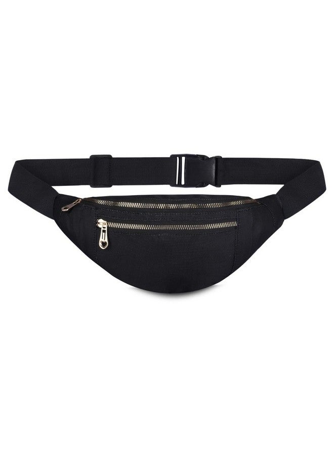 KUKLAR Waist Bag for Men and Women - Travel Fanny Pack with Mobile and Money Pouches (Black)
