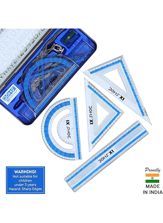 erorex X1 Premium Mathematical Drawing Instrument Box Best In Class Ensures Accuracy And Perfection Geometry Box For Students Set Of 10 Instruments - Image 4
