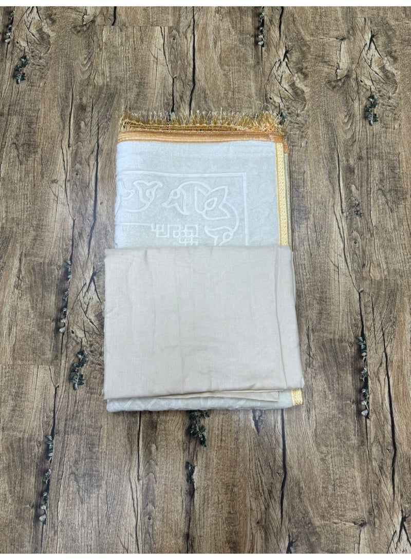 Luxury ceramic velvet prayer mat set with open prayer sheet – soft and comfortable – suitable for everyday use and gifts - Image 3