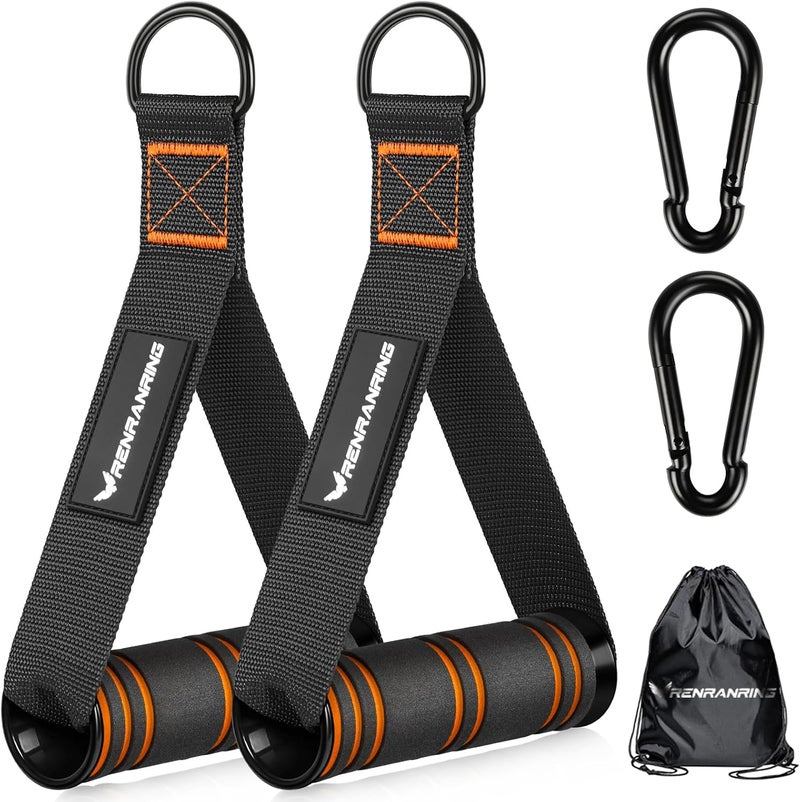 RENRANRING Gym Exercise Handles, Replacement Handle Attachments for Cable Machine Pulleys, Resistance Band and Strength Trainer, Pull Down Workout Accessories, Home Gym Add On Equipment - Image 1