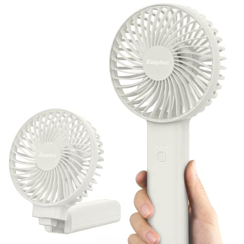 EasyAcc Personal Fans Portable Rechargeable, Washable Guard + Powerful + 180°Foldable + Professional ODM Fan + Durable, 4 Speeds Portable Cooling Fan for Travel Outdoor Office - Image 1