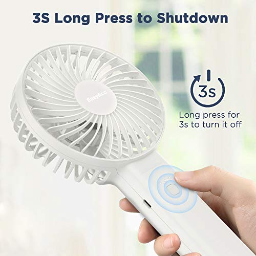 EasyAcc Personal Fans Portable Rechargeable, Washable Guard + Powerful + 180°Foldable + Professional ODM Fan + Durable, 4 Speeds Portable Cooling Fan for Travel Outdoor Office - Image 4