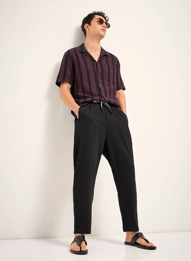THE BEAR HOUSE Men's Cotton Shirt | Casual & Formal Short Sleeve Slim Fit | Classic Button-Down, Office & Everyday Wear, Comfortable & Breathable Fabric
