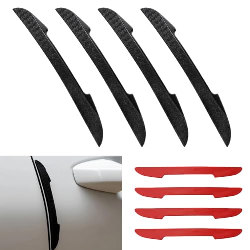STHIRA® 4-Pack Car Door Guards Self Adhesive Bumper Strips PVC 0.6mm Thickness Low Profile Sporty Style Protective Strips for Front Rear Bumper,Door Handles and Rearview Mirror - Image 1