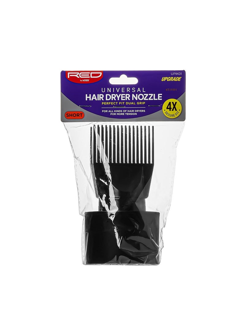 Red by Kiss - RED by KISS Universal Hair Dryer Nozzle Perfect Fit Dual Grip Short UPIK01 - Image 1