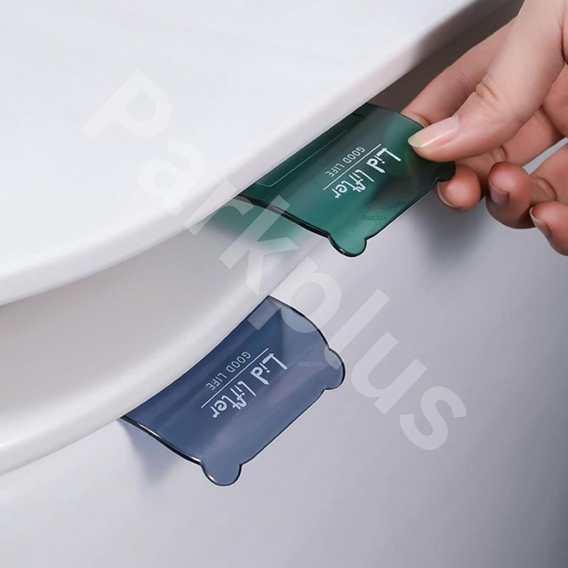 Parkplus Toilet Seat Lifter Self-Adhesive Toilet Seat Holder With Double Tape Toilet Seat Lifter Handle Clip Water Closet Toilet Lifter Avoid Direct Contact With Cover&Seat(Multi) Plastic (Pack Of 4) - Image 3