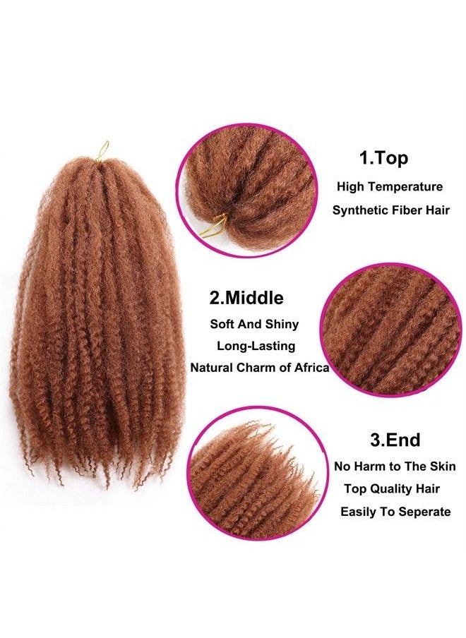 Outernice - Marley Hair-18 Inch Marley Twist Hair For Twists 3 Packs Cuabn Twist Hair Marley Braiding Hair Afro Kinky Curly Crochet Hair Marley Hair For Faux Locs(18 Inch 3 Packs, 30#) - Image 1