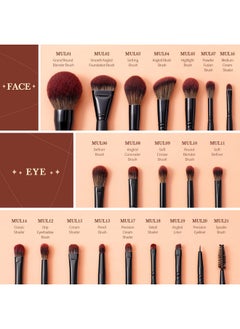Jessup Makeup Brushes Set Premium Synthetic Powder Foundation Highlight Concealer Eyeshadow Blending Eyebrow Liner Spoolie Brush Set Black 21Pcs T271  - Image 1