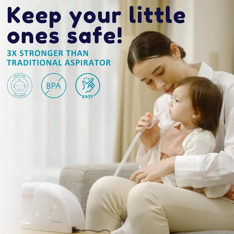 BabySmile Baby Nasal Aspirator BPA Free  3X Stronger Suction  for Mucus Snot  Boogers  Easy to Use  Easy to Clean - Image 3