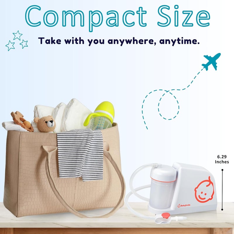 BabySmile Baby Nasal Aspirator BPA Free  3X Stronger Suction  for Mucus Snot  Boogers  Easy to Use  Easy to Clean - Image 5