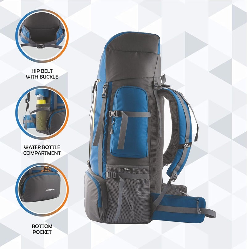 Trawoc حقيبة ظهر سفر TRAWOC VORTEX 60L - Image 5