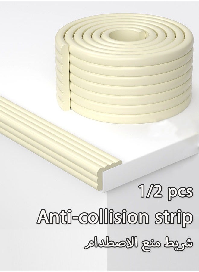 Generic - Child Collision Protection Strip, Baby Edge Protector with Adhesive Tape, Hefty-Fit Heavy-Duty Soft Foam Furniture Edge Bumper Guards, Desk Edge Cushion, Thick, Odorless Table Edge Protectors, White - Image 1