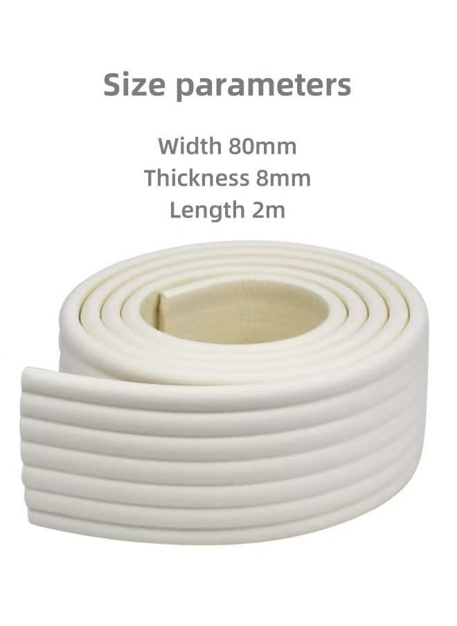 Generic - Child Collision Protection Strip, Baby Edge Protector with Adhesive Tape, Hefty-Fit Heavy-Duty Soft Foam Furniture Edge Bumper Guards, Desk Edge Cushion, Thick, Odorless Table Edge Protectors, White - Image 1