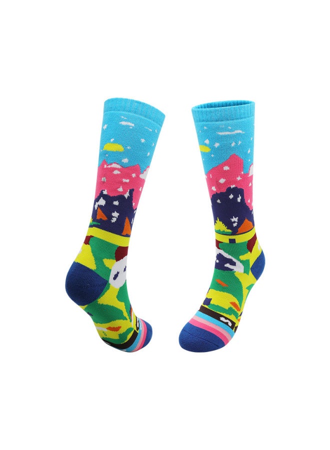 Winter Children's Ski Socks, Youth Long Thickened Warm Snow Socks, Professional Sports Snow Socks For Older Children