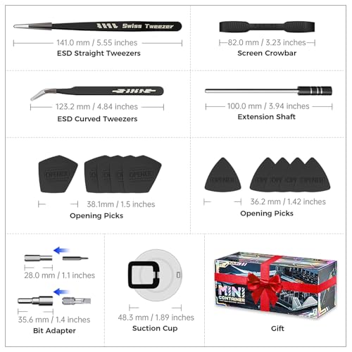 JAKEMY 180 in 1 Precision Screwdriver Set, Computer Screwdriver Kit, Professional Magnetic Repair Tool Kit with Home Drill Bits for Most Laptop, Phone, Xbox, MacBook, Game Console, Modding, DIY - Image 5
