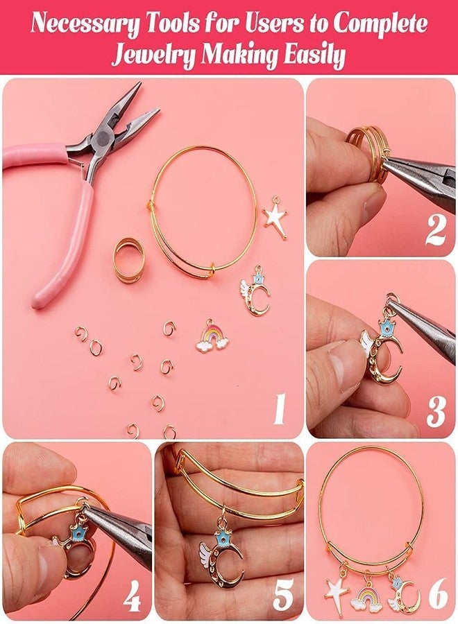Dhruv Crafts Jewellery & Earring Making kit Supplies Jewelry Repair Tool with Accessories Jewelry Pliers Jewelry Findings and Beading Wires for Adults and Beginners |499 PCS| - Image 3