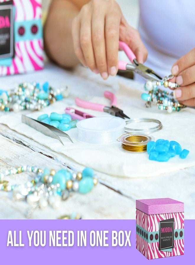 Dhruv Crafts Jewellery & Earring Making kit Supplies Jewelry Repair Tool with Accessories Jewelry Pliers Jewelry Findings and Beading Wires for Adults and Beginners |499 PCS| - Image 5