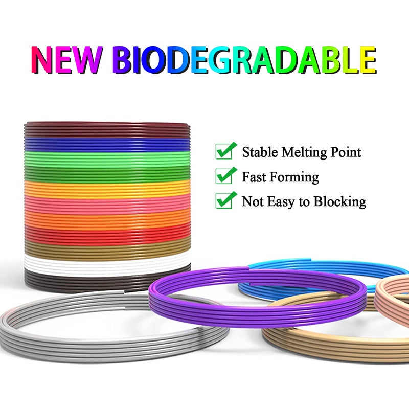U/D 3D Pen Filament Refills Bundle - Printer Start PLA Refill Packs - Printing Plastic Filiment Suitable Doodler to Create Art Crafts Things, Gel Clay Material is Perfect Birthday and Christmas Gifts - Image 4