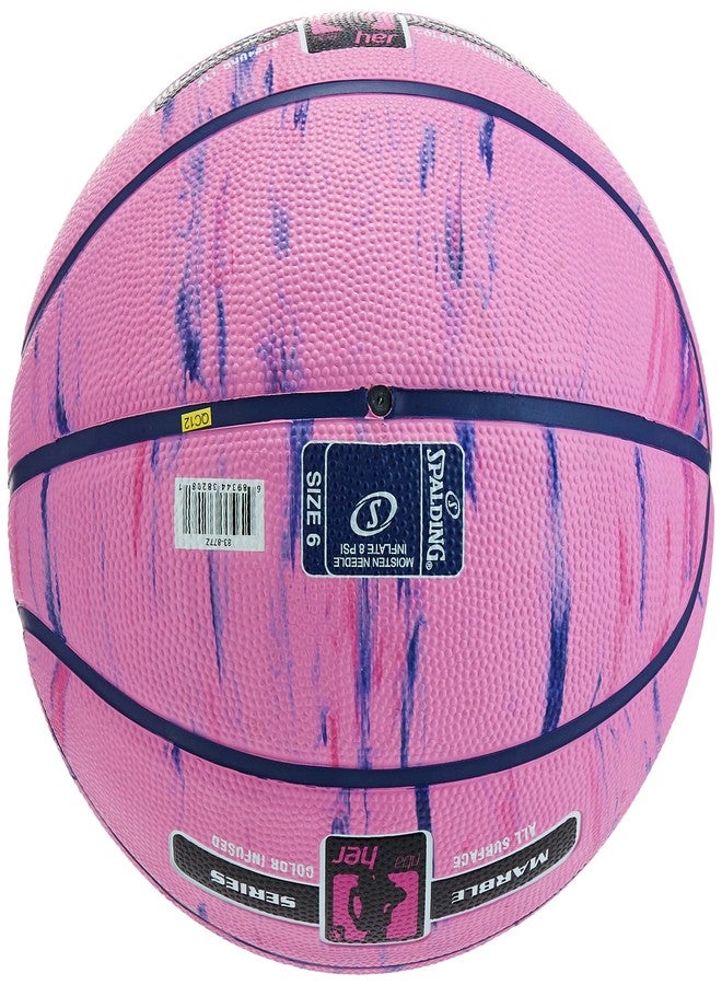سبالدينج سلسلة NBA Marble 4HER وردي/بنفسجي مقاس 6 - Image 3