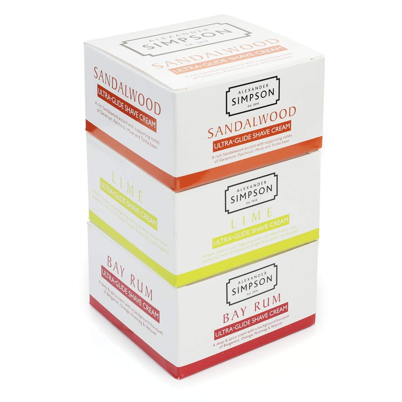 Simpson Shaving Brushes Alexander Simpson Est. 1919 Ultra-Glide Shave Cream 180ml (Bay Rum) Simpsons Shaving cream - Image 3