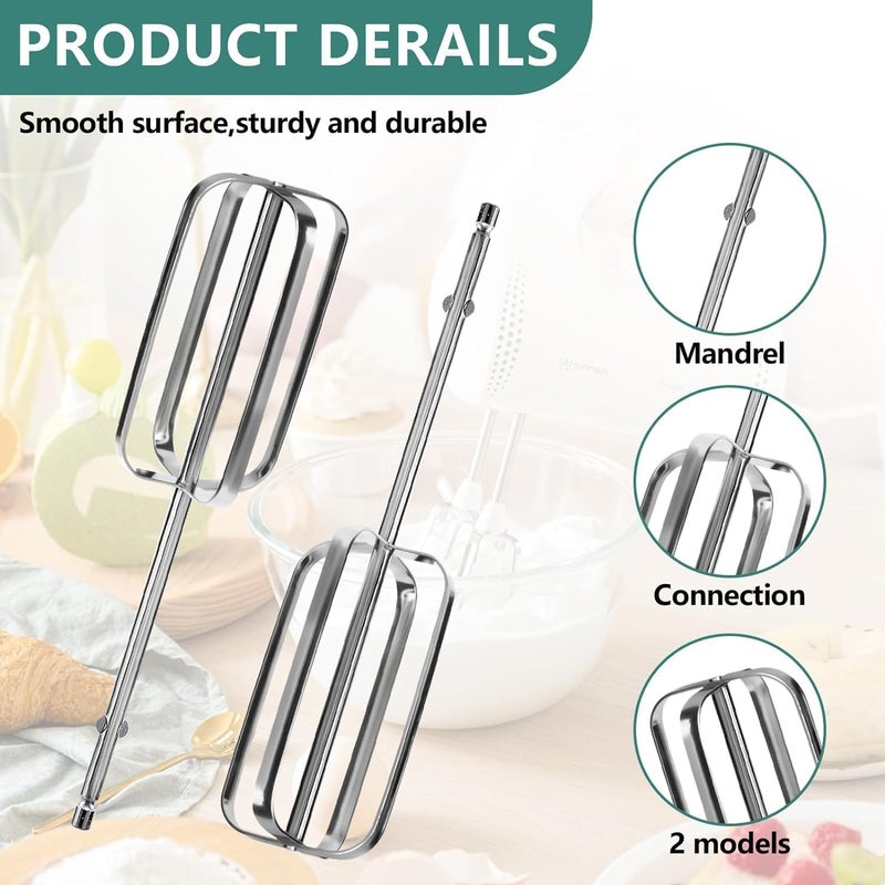 Antrys Hand Mixer Beaters Attachments Compatible with Hamilton Beach Hand Mixers 62682RZ, 62692, 62695V, 64699, Durable Replacement Mixer Whisk Parts for Hamilton Beach Hand Mixer Beaters -2 Pack - Image 2