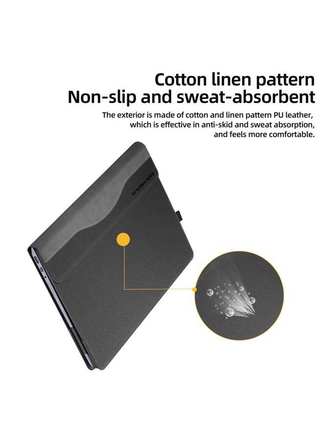 VEVOOD Case for New Microsoft Surface Laptop 5 / 4 / 3 / 2 / 1 13.5 Inch Sleeve PU Leather Detachable Cover (Size:) (13.5in, Grey) - Image 4
