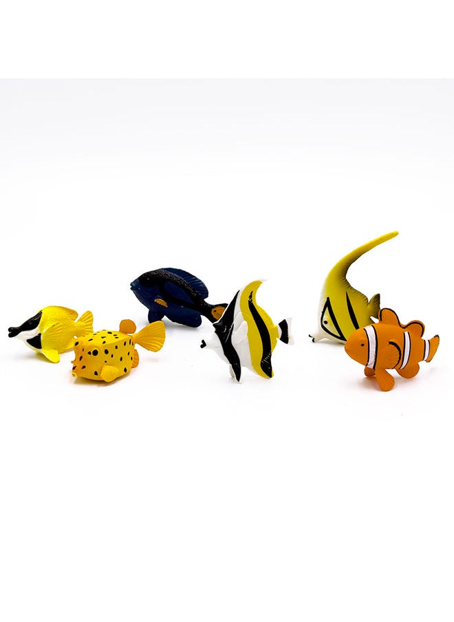 Galaxy - Galaxy 6 Tropical Fish Toy Set - Realistic Hand-Painted Ocean Fish Figures for Kids, Educational Play & Party Favors - Image 1