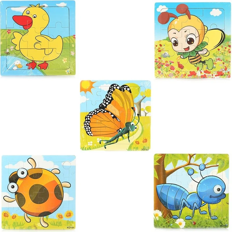 ماشو تريند 5 Piece Puzzle Set - Winged Animals Set - Children's Puzzle - Developmental Toy - 5 Pieces Puzzle