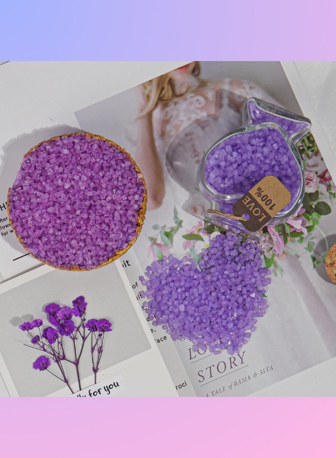 ج ت س آ ل علبة هدايا سبا فاخرة باللون البنفسجي للنساء – مجموعة عناية ذاتية من 8 قطع تشمل كوب "Not a Day Over Fabulous"، شمعة، صابون ماسي، كرة استحمام والمزيد – هدية بنفسجية أنيقة لأعياد الميلاد أو الشفاء العاجل للأم، الأخت، الصديقة أو الحبيبة - Image 4