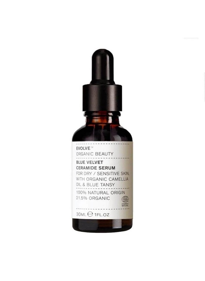 Evolve - Organic Beauty Natural Blue Velvet Ceramide Serum Small Batch Vegan Clean Beauty (1 Fl Oz 30 Ml) - Image 1