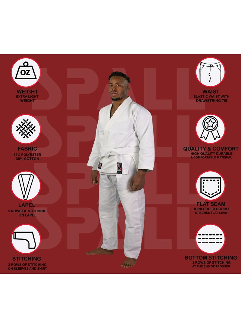 Spall - Three piece Karate Suit all ages for Kids, Men and Women Lightweight Karate Uniform ,Judo, Kickboxing, Martial Arts, Karate School Academy Training and Fight - Image 1