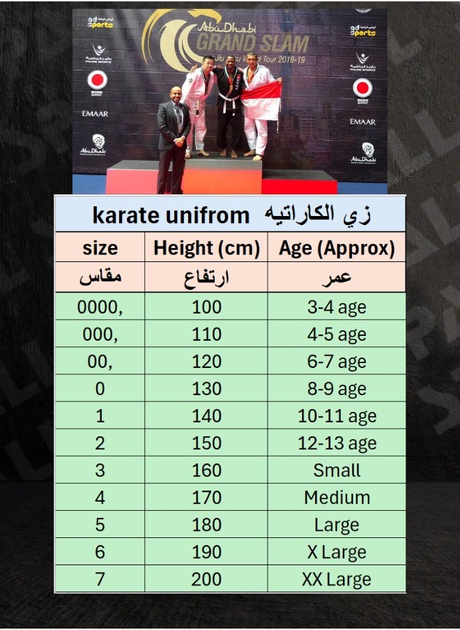 Spall - Three piece Karate Suit all ages for Kids, Men and Women Lightweight Karate Uniform ,Judo, Kickboxing, Martial Arts, Karate School Academy Training and Fight - Image 1