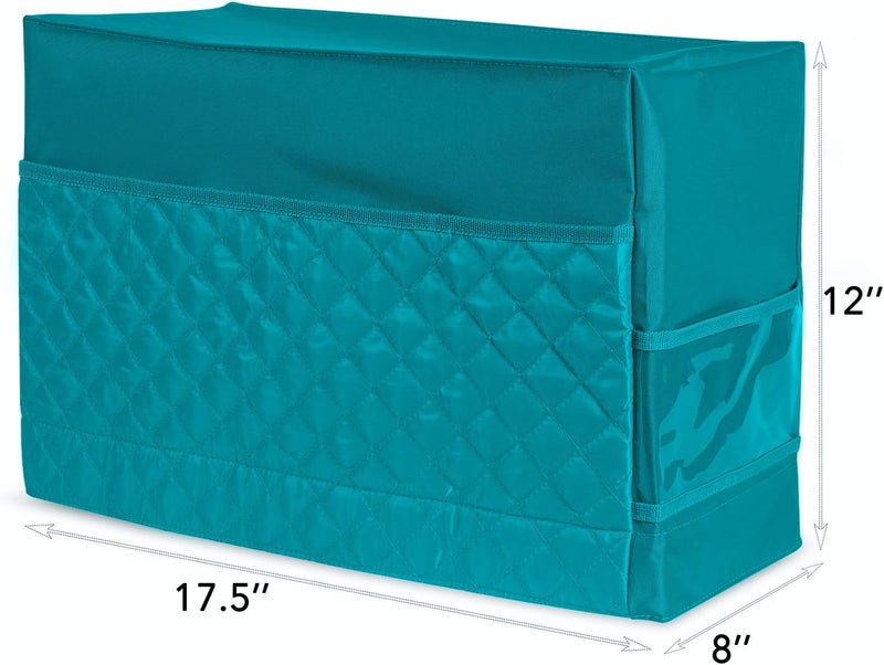 Addicted DEPO Sewing Machine Cover with Convenient Pockets - Protective Quilted Dust Cover Pro - Universal for Most Standard Singer & Brother Machines - | Rodi's (Turquoise) - Image 4