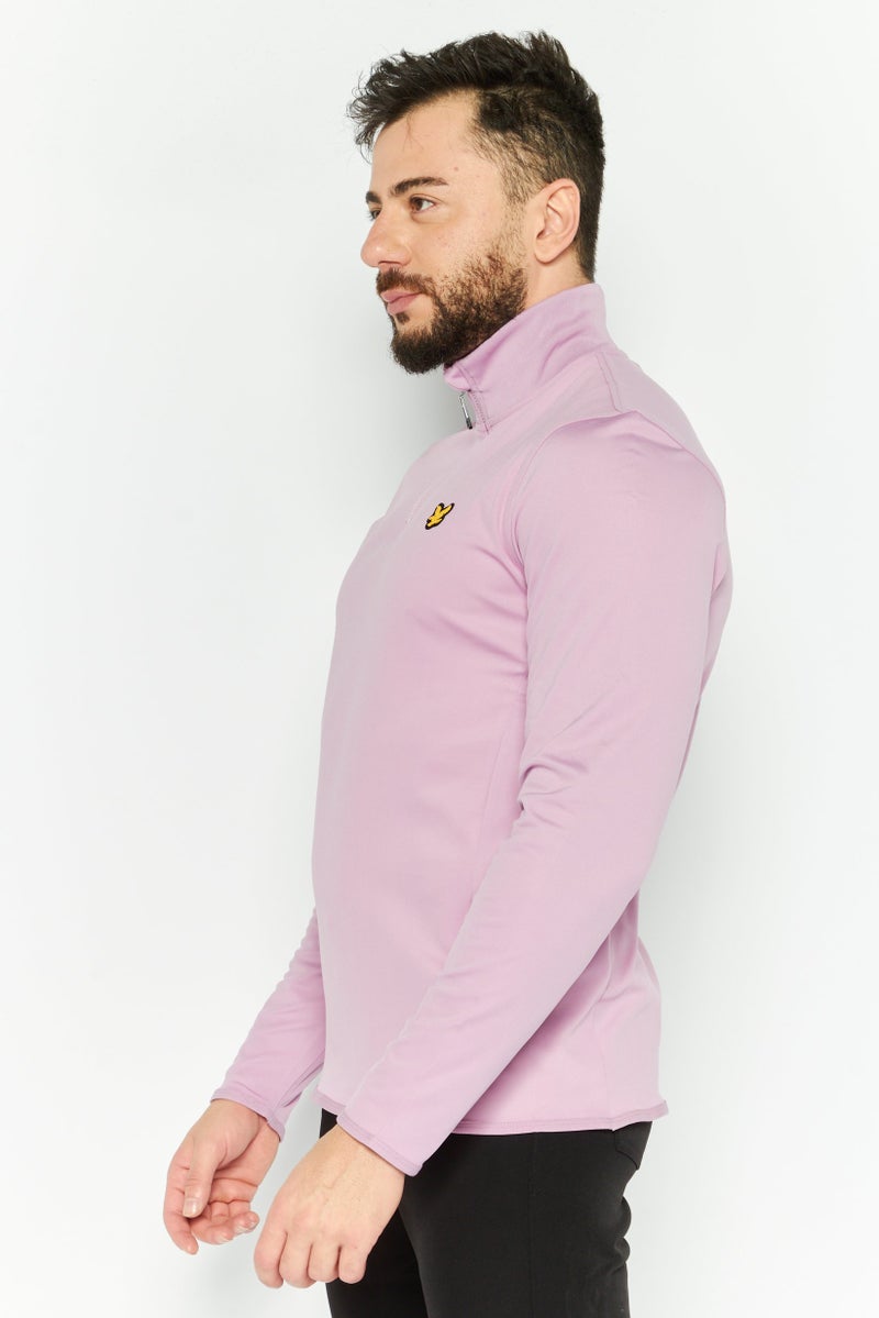 Lyle & Scott Men Sportswear Fit Long Sleeves Training Sweatshirt, Purple - Image 3